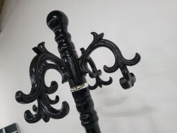 Modernique Lovella Thick Metal Tube Stand Tube Coat Rack with Heavy Sturday Marble Base in Brown - thumbnail 5