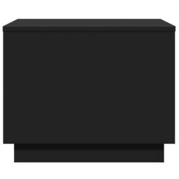 Berkfield Home Coffee Table with LED Lights Black 50x50x40 cm - Size: 50 x 50 x 40 cm - thumbnail 7