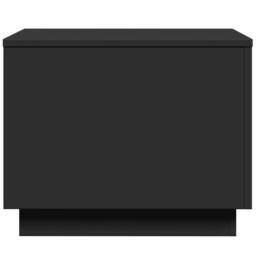 Berkfield Home Coffee Table with LED Lights Black 50x50x40 cm - Size: 50 x 50 x 40 cm - thumbnail 8