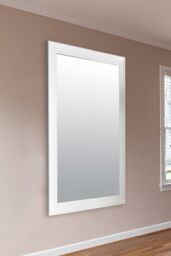 MirrorOutlet New Modern Bright White layered Wall Mirror 5ft6X3ft6 1672mmX1060mm - Size: 1 Pack - thumbnail 2