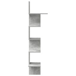 Berkfield Home Wall Corner Shelf Concrete Grey 32x32x127, 5 cm Engineered Wood - thumbnail 5