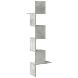 Berkfield Home Wall Corner Shelf Concrete Grey 32x32x127, 5 cm Engineered Wood - thumbnail 6