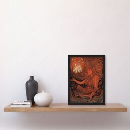 Artery8 You Light my Fire The Temptress Concept Art Artwork Framed Wall Art Print A4 in Black - thumbnail 2