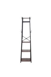 H&O Direct 4 Tiers Industrial Style Clothing Hat Rack in Brown - thumbnail 4