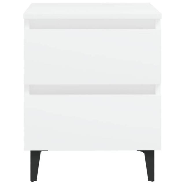 Berkfield Home Sturdy Bed Cabinet White 40x35x50 cm Engineered Wood - Size: 40 x 35 x 50 cm - image 1