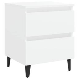 Berkfield Home Sturdy Bed Cabinet White 40x35x50 cm Engineered Wood - Size: 40 x 35 x 50 cm - thumbnail 3