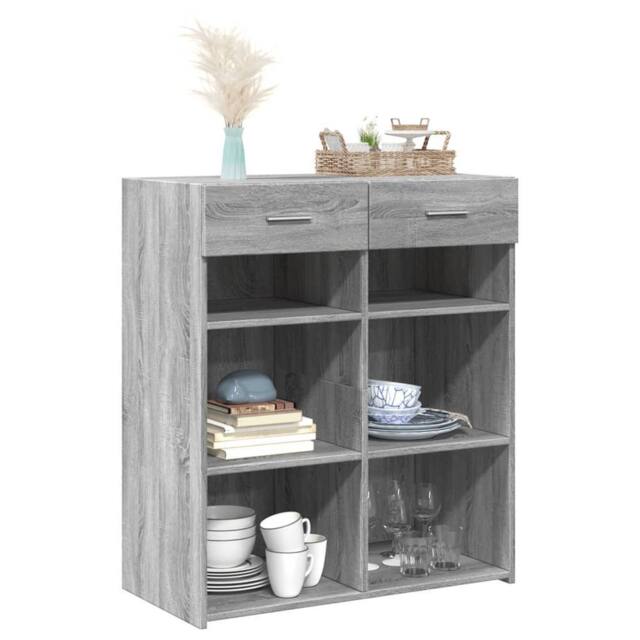 Berkfield Home Sideboard Grey Sonoma 80x42.5x93 cm Engineered Wood - image 1