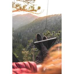 Ticket To The Moon Moon Chair - Hanging Hammock Chair in Black - thumbnail 7