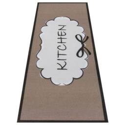 THE RUGS Cook & Clean Anti Slip Kitchen Runner Polyester Floor Rug in Beige - Size: 50 cm x 150 cm - thumbnail 4