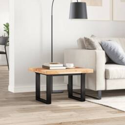 Berkfield Home Table Top Square 60x60x4 cm Solid Wood Acacia in Brown - Size: 60 x 60 x 4 cm - thumbnail 1