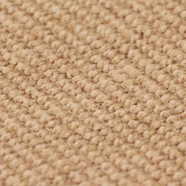 Berkfield Home Area Rug Jute with Latex Backing 80x160 cm Natural in Beige - Size: 100 cm diameter - image 1
