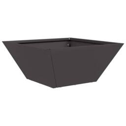 Berkfield Home Garden Bowl Planter Black 35x35x15 cm Steel - Size: 35 x 35 x 15 cm
