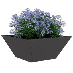 Berkfield Home Garden Bowl Planter Black 35x35x15 cm Steel - Size: 35 x 35 x 15 cm - thumbnail 3