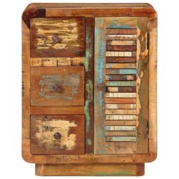 Berkfield Home Sideboard with 3 Drawers 55x30x70 cm Solid Wood Reclaimed - Size: 55 x 30 x 70 cm - thumbnail 2