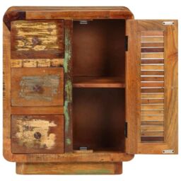 Berkfield Home Sideboard with 3 Drawers 55x30x70 cm Solid Wood Reclaimed - Size: 55 x 30 x 70 cm - thumbnail 3