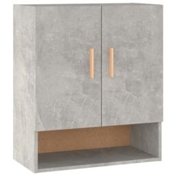 Berkfield Home Wall Cabinet Concrete Grey 60x31x70 cm Engineered Wood - Size: 60 x 31 x 70 cm - thumbnail 2