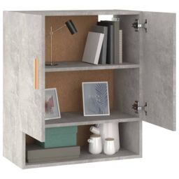 Berkfield Home Wall Cabinet Concrete Grey 60x31x70 cm Engineered Wood - Size: 60 x 31 x 70 cm - thumbnail 4