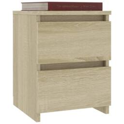 Berkfield Home Elegant Bedside Cabinets 2 pcs Sonoma Oak 30x30x40 cm Engineered Wood in Light Tan - Size: 30 x 30 x 40 cm - thumbnail 1