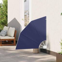 Berkfield Home Balcony Privacy Screen Folding Manual Navy blue 115 x 115 cm Fabric - thumbnail 3