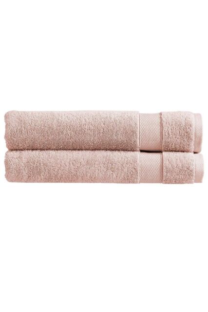 CHRISTY 'Refresh' 100% Cotton Lightweight Bath Towels Set of 2 in Pink - image 1