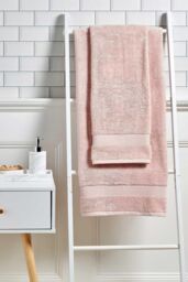 CHRISTY 'Refresh' 100% Cotton Lightweight Bath Towels Set of 2 in Pink - thumbnail 2