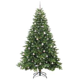 Berkfield Home Artificial Christmas Tree with 300 LEDs Green 240 cm PE & PVC - thumbnail 3