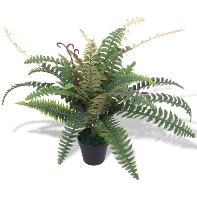 Berkfield Home Artificial Fern Plant with Pot 60 cm Green - image 1