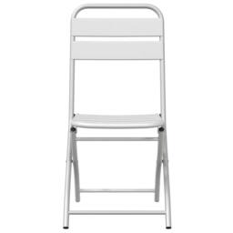 Berkfield Home Folding Garden Chairs 2 pcs White Steel - thumbnail 5