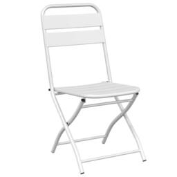 Berkfield Home Folding Garden Chairs 2 pcs White Steel - thumbnail 4