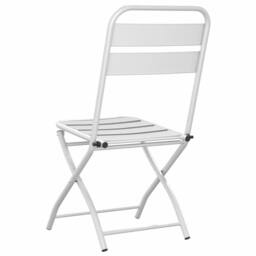 Berkfield Home Folding Garden Chairs 2 pcs White Steel - thumbnail 7