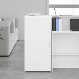 Berkfield Home Storage Cabinet White 50x45x103.5 cm Engineered Wood - thumbnail 1