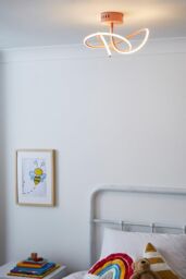 BHS Lighting Glow Whirly Flush Ceiling Light in Pink - thumbnail 4