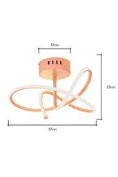 BHS Lighting Glow Whirly Flush Ceiling Light in Pink - thumbnail 5