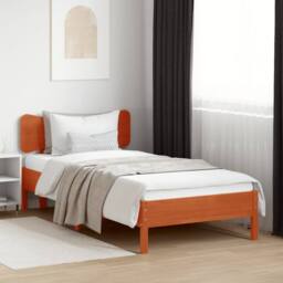 Berkfield Home Headboard Wax Brown 100 cm Solid Wood Pine in Orange