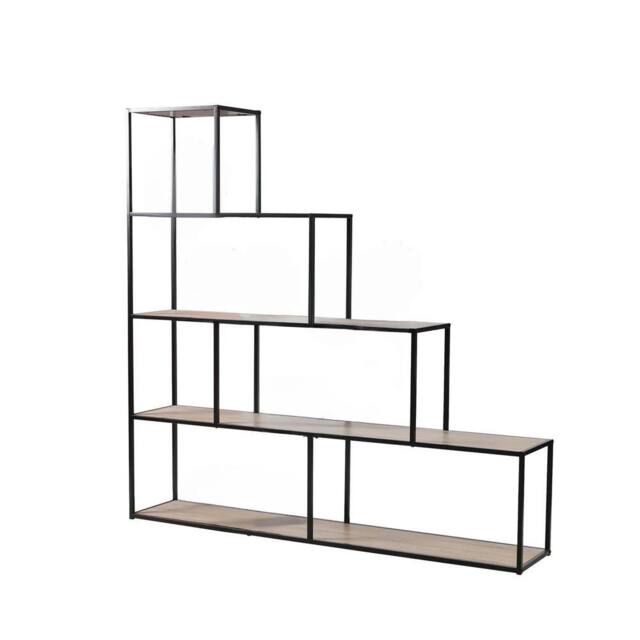 CALICOSY 5-Tier Staircase Design Bookshelf - W160 X H157 Cm - Colorado in Black - image 1