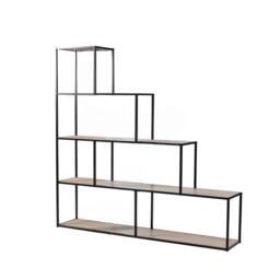 CALICOSY 5-Tier Staircase Design Bookshelf - W160 X H157 Cm - Colorado in Black - thumbnail 1