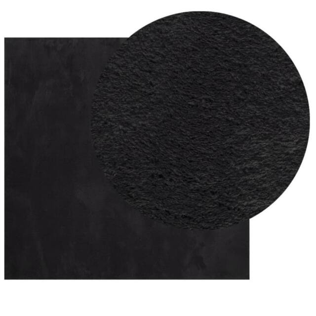 Berkfield Home Rug HUARTE Short Pile Soft & Washable Black 120x120 cm - Size: Medium - image 1
