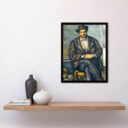 Artery8 Paul Cezanne Framed Wall Art Print Seated Peasant Portrait Painting - Size: A4 - thumbnail 2