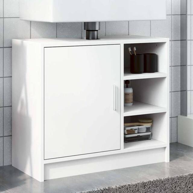Berkfield Home Sink Cabinet White 63x29x55 cm Engineered Wood - Size: 63 x 29 x 55 cm - image 1