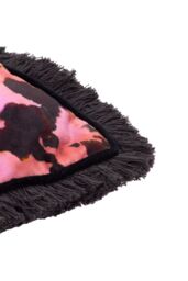 Paoletti Colette Animal Satin Fringed Polyester Filled Cushion - Size: 45 cm x 45 cm - thumbnail 4