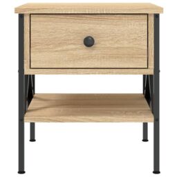 Berkfield Home Bedside Table Sonoma Oak 40x42x45 cm Engineered Wood in Brown - Size: 40 x 42 x 45 cm - thumbnail 5