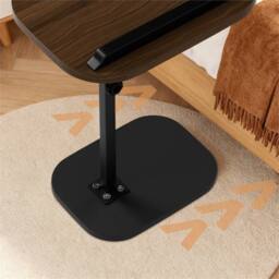 Nordara black walnut Adjustable C-Shaped Sofa Side End Table - Size: 0.6m2 - thumbnail 5