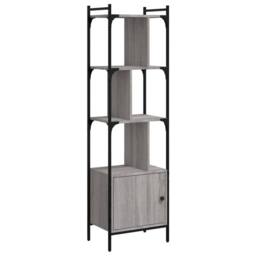 Berkfield Home Decorative Bookcase with Door Grey Sonoma 44.5x30x154.5 cm Engine - thumbnail 3