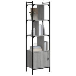 Berkfield Home Decorative Bookcase with Door Grey Sonoma 44.5x30x154.5 cm Engine - thumbnail 1