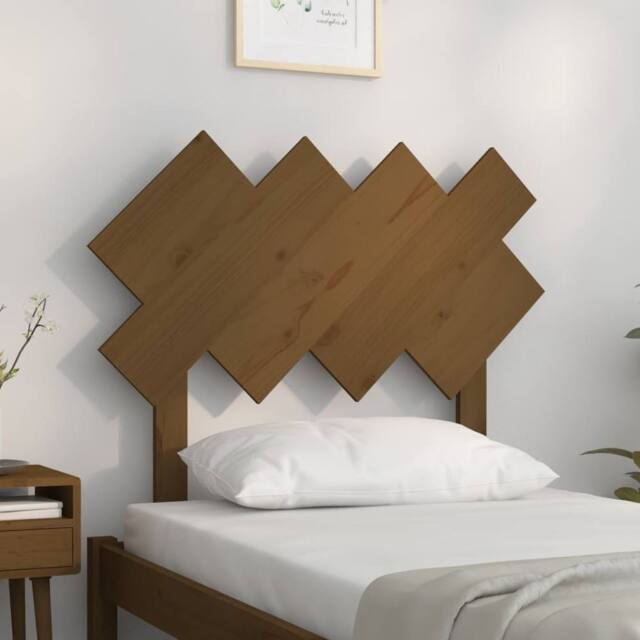 Berkfield Home Beautiful Bed Headboard Honey Brown 92x3x81 cm Solid Wood Pine - Size: 92 x 3 x 81 cm - image 1