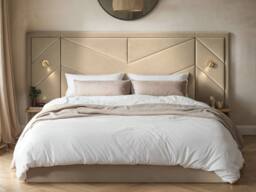 Flair Alice Hotel Ottoman Bed with USB Gold Lights Beige Velvet - Size: Double - thumbnail 2
