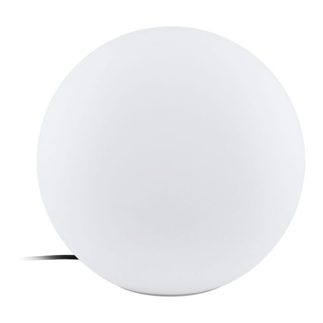 Loops IP65 Outdoor Garden Ball Light White Plastic 1 x 40W E27 Bulb 390mm Globe - image 1