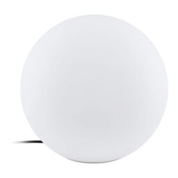 Loops IP65 Outdoor Garden Ball Light White Plastic 1 x 40W E27 Bulb 390mm Globe