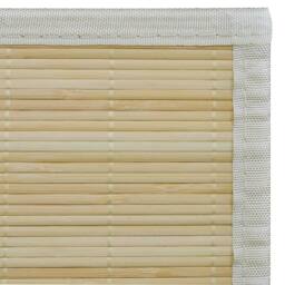 Berkfield Home Rectangular Natural Bamboo Rug 120 x 180 cm in Beige - Size: 100 cm diameter - thumbnail 6