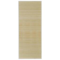 Berkfield Home Rectangular Natural Bamboo Rug 120 x 180 cm in Beige - Size: 100 cm diameter - thumbnail 1